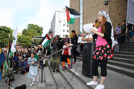 Demostración de apoyo a Palestina Amany El Gharib