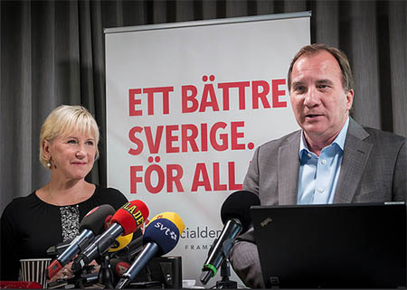 Margot Walström y Stefan Löfven