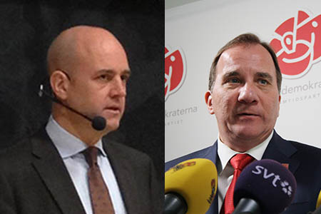 Fredrik Reinfeldt y Stefan Löfven