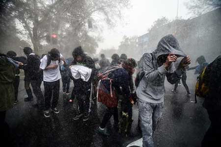 Protesta estudiantil en Santiag