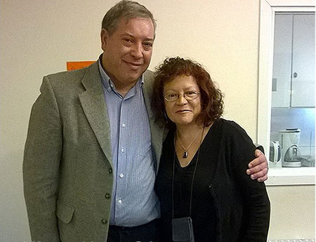 Víctor Sáez junto a Marisol Aliaga