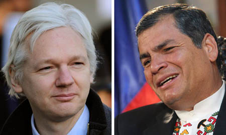 Assange y Correa