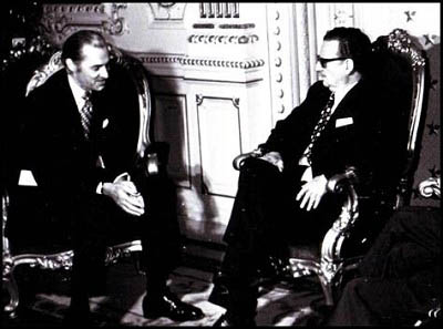 Harald Edelstam y Salvador Allende
