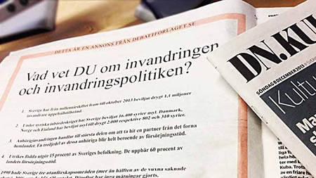 Anuncio publicitario en Dagens Nyheter